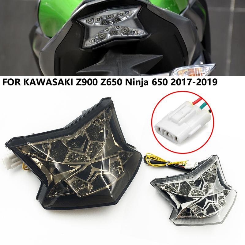 For KAWASAKI Z900 Z650 Ninja 650 2017 2018  Rear Tail Light Turn Signal Blinker Lamp Integrated LED Brake