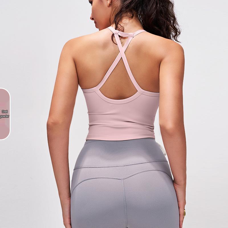 

Spring/Summer Antibacterial Strappy Cross-Back Yoga Bra (Women s) Small