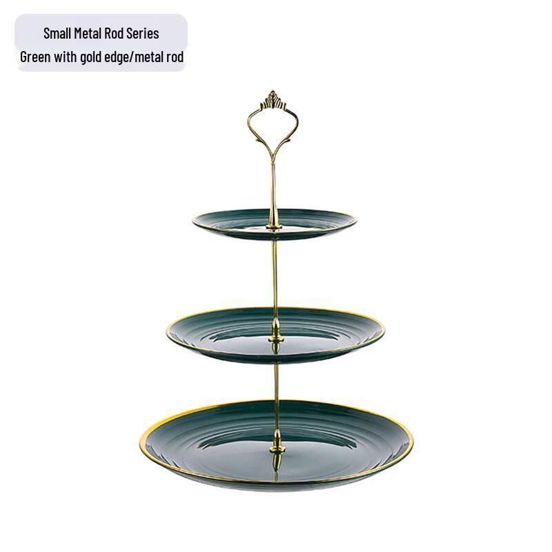 Jiante Simple Style Three-Tier Rotatable Fruit Plate (Pack of 2)