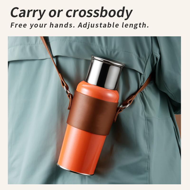 Vacuum insulated stainless steel bottle 304, 600 ml, gift box, office, professional style, coffee mug, thermos flask, portable e