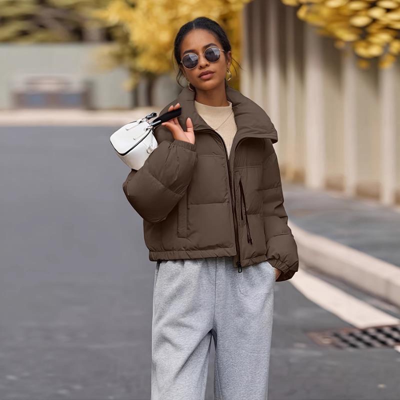 European bread clothes new short down cotton-padded clothes women's loose autumn and winter coats thickened jackets