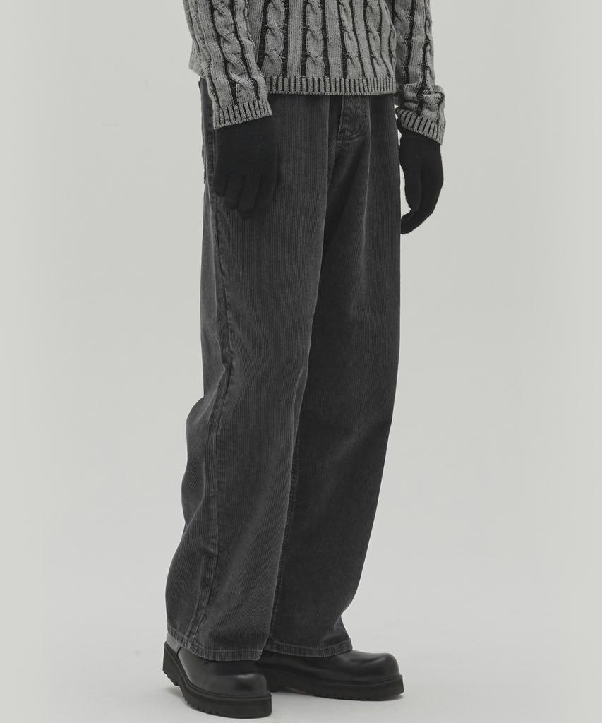 Sekeonmonollogeu Corduroy Wide Pants Dark Gray_Sept030Dgray
