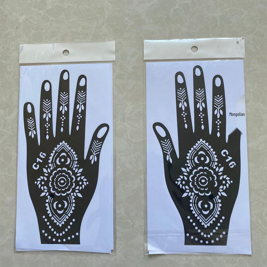Dark Hand Tattoo Stickers: Original, Beautiful Hand-Shaped Temporary Tattoo Templates