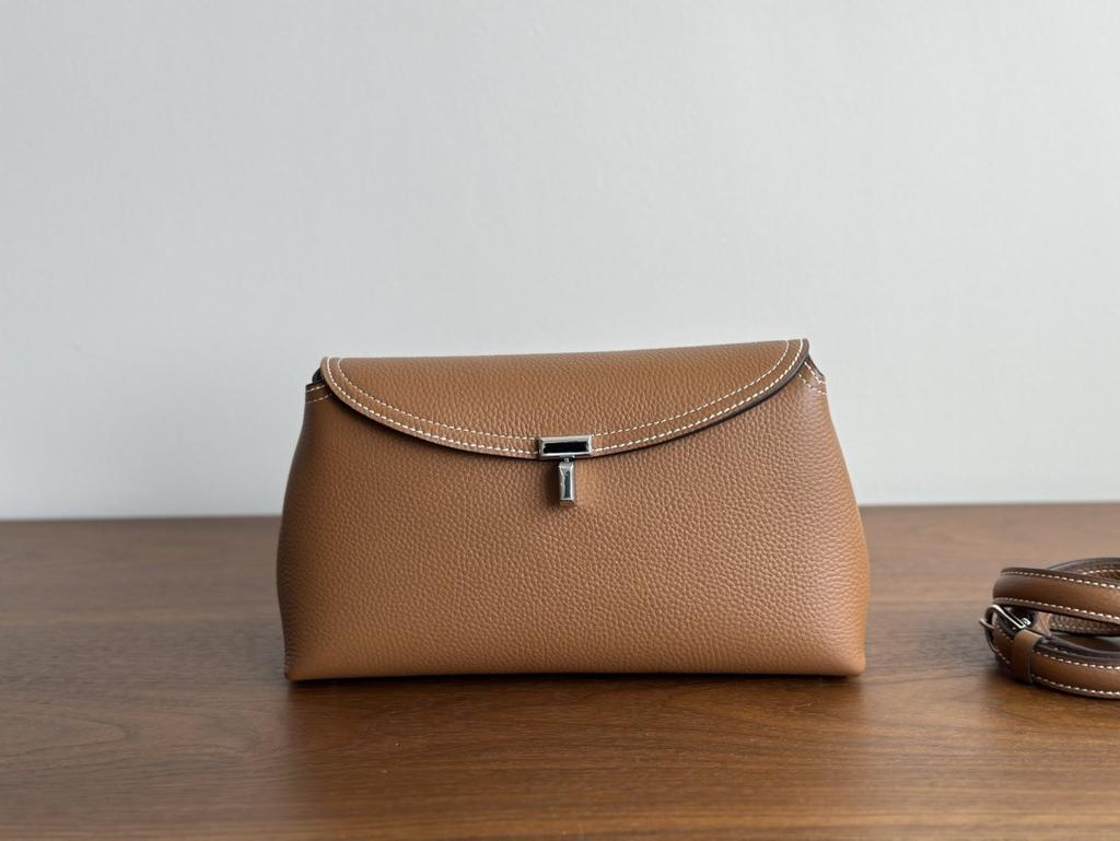Kazilan niche suede Toteme small cowhide flip handbag lock large capacity shoulder messenger women's bag