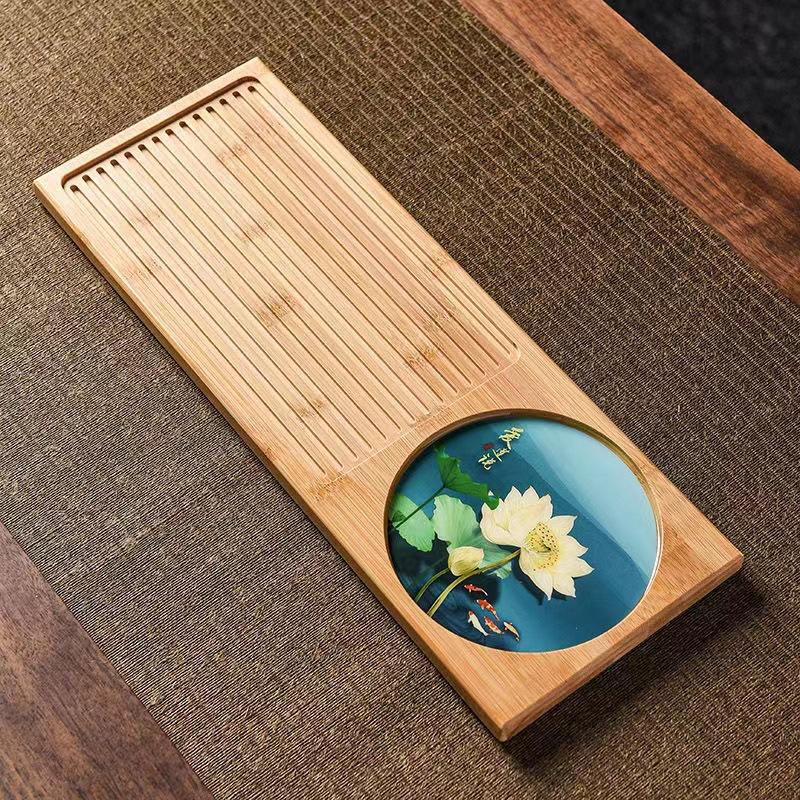 Teeset Teeteller Teller rechteckig mini klein trockene Blase schlicht Zuhause Tablett Teetisch