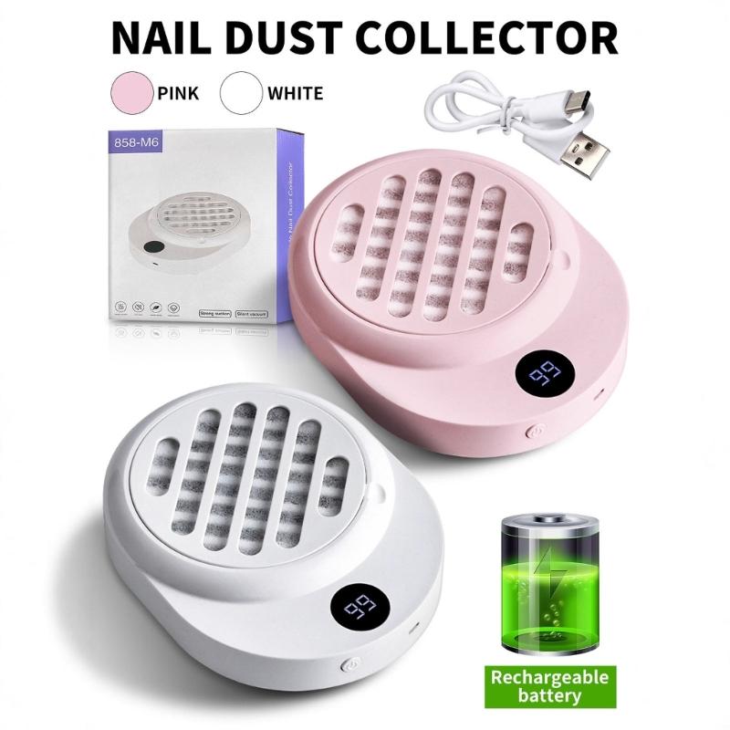 Rechargeable Nail Drill Dust Collector Strong Suction Force Quiet Technology For Nail Artists And DIY Enthusiasts