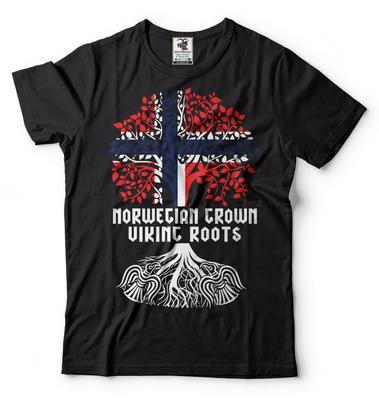 T-shirt Vichingo Norvegese T-shirt Norvegese Coltivato in Norvegia Radici Vichinghe Heritage T