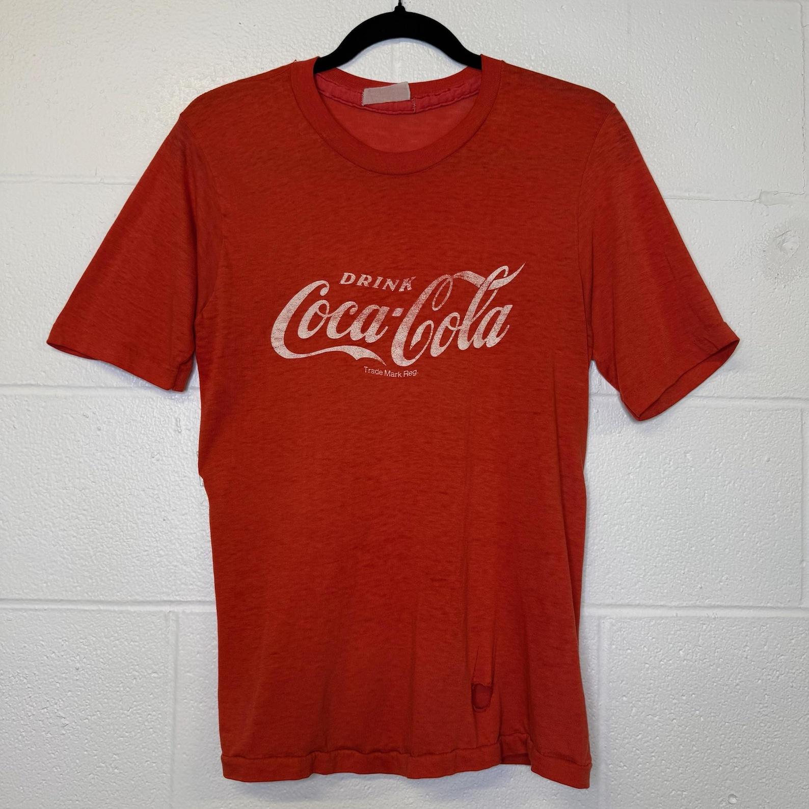 80s Drink Coca Cola Coke T shirt Sz Small (B2843) S