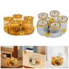 Rotatable Appetizer Snack Tray Five Compartment Dried Fruit Plate Food Storage Platter for Kitchen or Restaurant