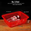 Large White Plastic Rectangular Kitchen Basket for Draining, Washing, and Storage