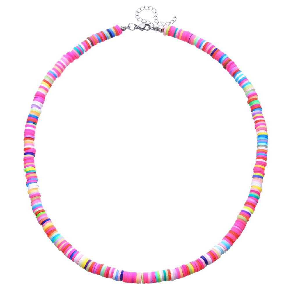 Håndlaget Fargerikt Perlekjede - Europeisk og Amerikansk Sommer Strandstil Kragekjede Choker for Kvinner.