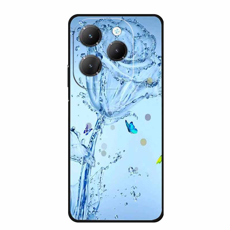 For Infinix Hot 40 Pro Case Animals Soft Silicone TPU Cover Phone Cases For Infinix Hot 40i Hot40 X6837 Protective Wolf Coque