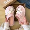 Summer new cute cartoon star lace-up hole shoes platform versatile non-slip beach bag head slippers