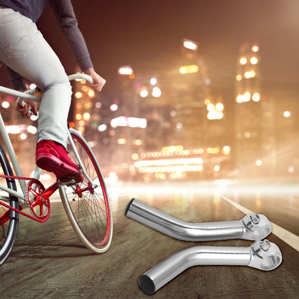 1 pereche din aliaj de aluminiu Mountain Bike Road Bicicletă Ghidon Bar Capat Argintiu