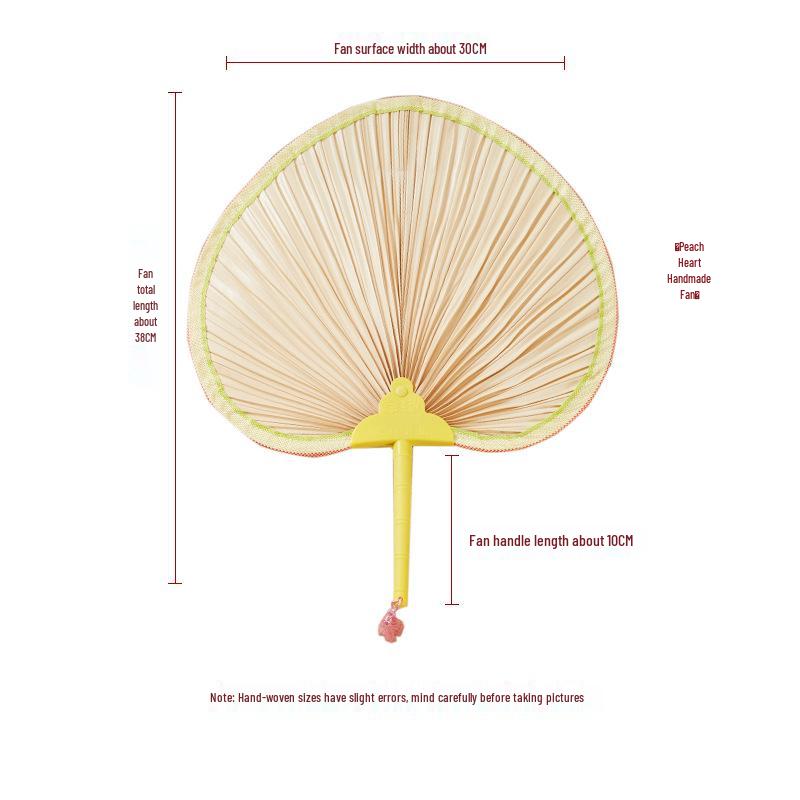 Hand-Woven Summer Round Fan: Classic Plantain, Cattail, Ji Gong, Sunflower Designs for Cooling Off