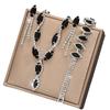 Women's jewelry evening dress accessories 3-piece set: bracelet, necklace, and earrings