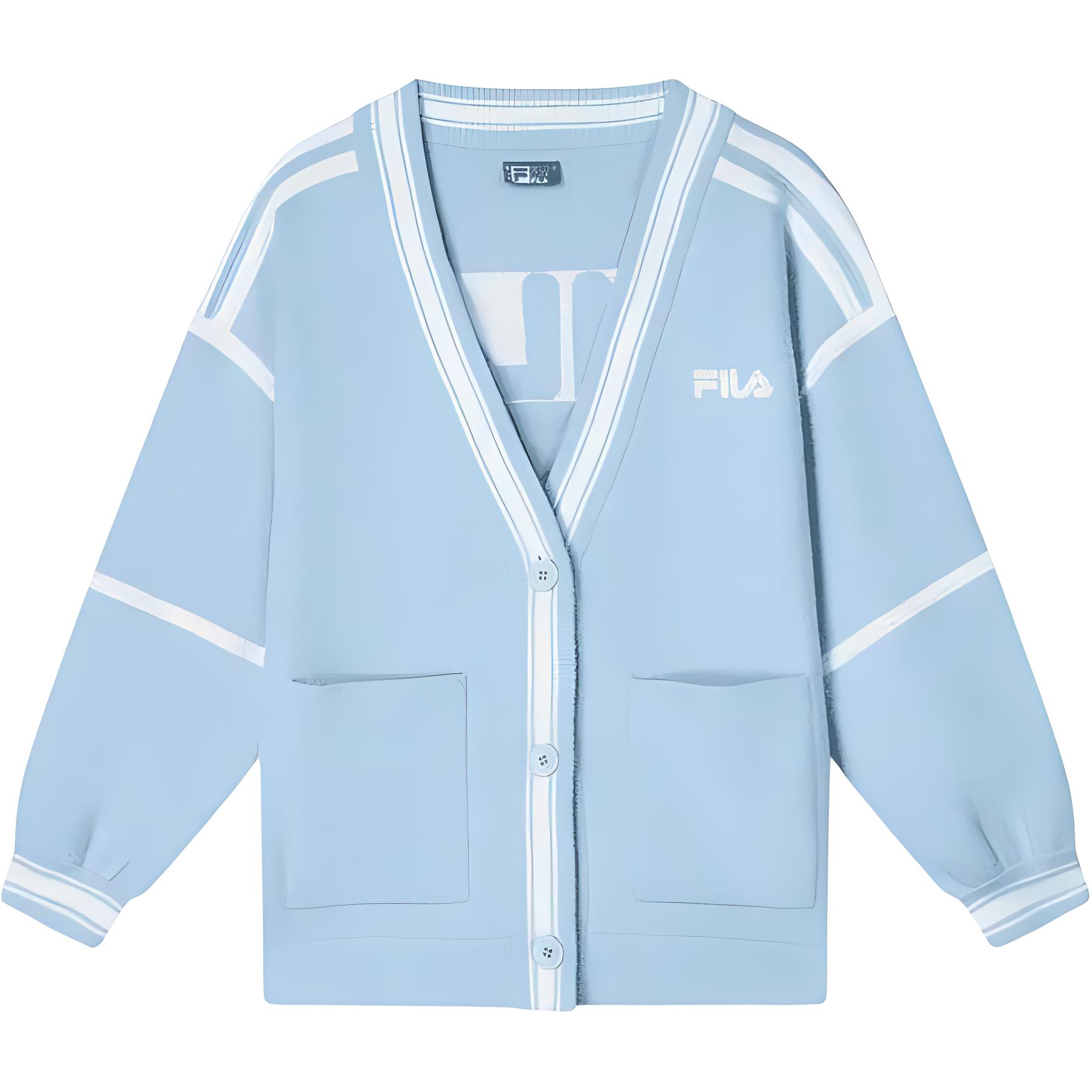 

Fila Оригинальный Удобный Свободный Теплый Мягкий Вязаный Свитер Женский свитер Снежно-бархатно-синий F11W349406FBU S