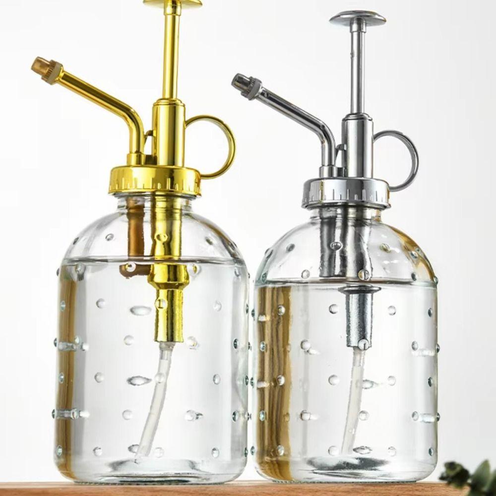 Rain Drop Glass Spray Bottle Hand Pressure Clear Flower Sprayer Plant Sprinkler Kettle  Indoor