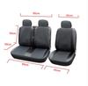2PCS Grey Front Seat Cover Polyester+Artificial Leather Universal For Truck