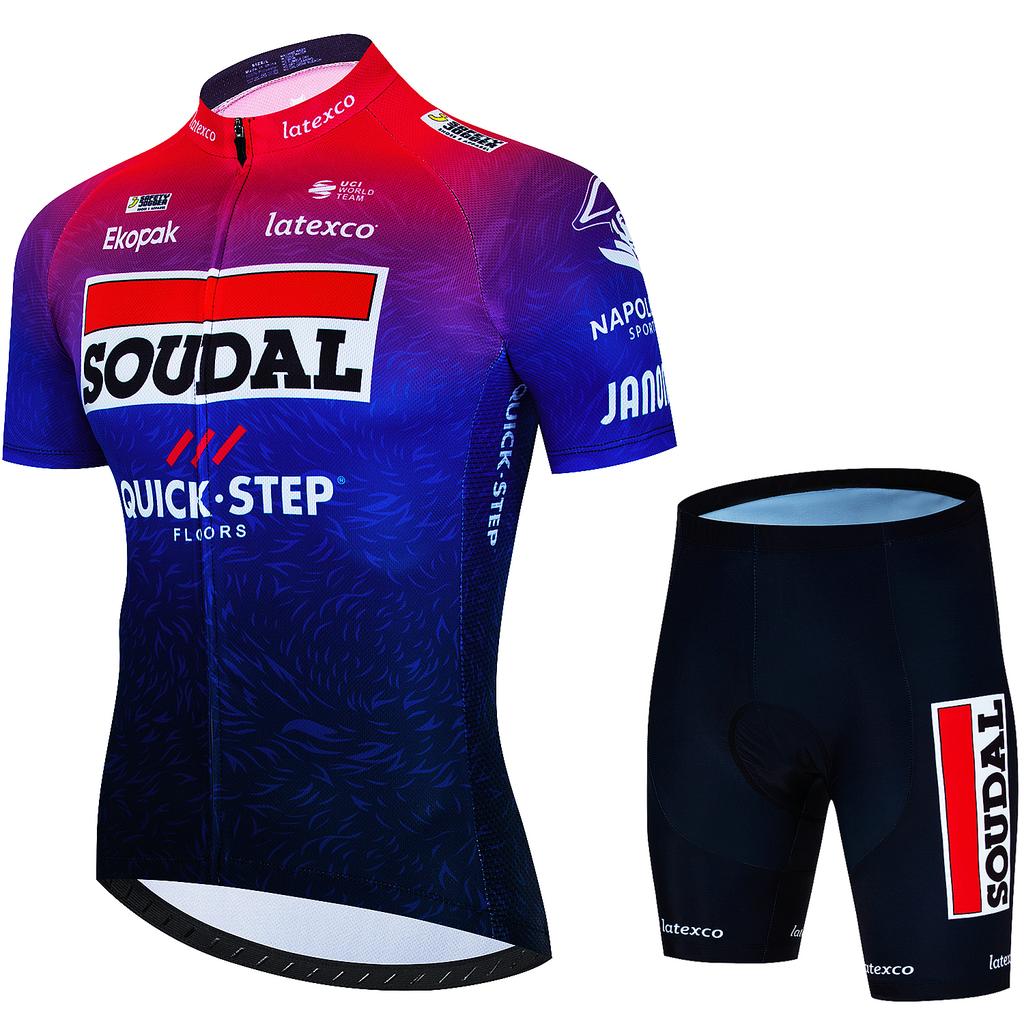 Heren Wielerkleding Set Quick Step Kleding 2026 Fietsen Kleding Zomer Fiets Jersey Fietsjas Man Lente Korte Broek Koersbroek