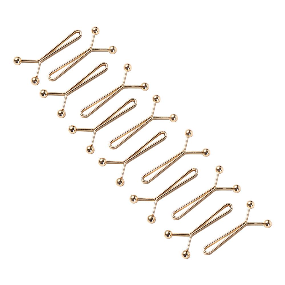 12pcs/lot Round Ball Multicolor Hijab Clips Electroplating U Scarf Clips Cute   Lady