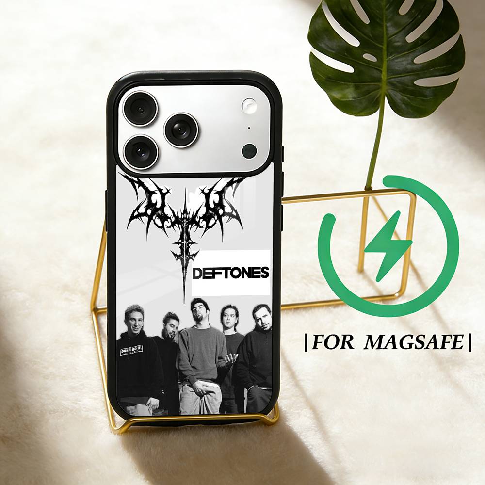 D-Deftones Band  Phone Case For iPhone 17 16 15 14 13 12  Pro Max Plus for Magsafe Mirror Wireless Magnetic Cover