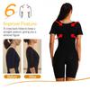 Women's Zipper Short Sleeve Sweat-Inducing Fitness Bodysuit