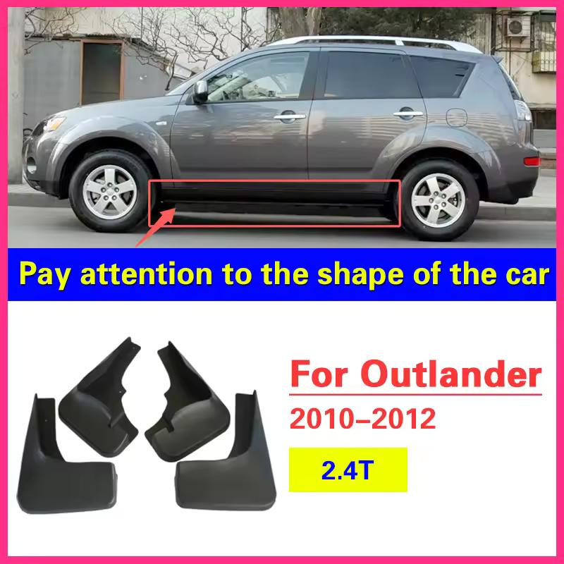 Передние и задние литые автомобильные брызговики для Mitsubishi Outlander 2010 2011 2012, брызговики, брызговики, брызговики 2.4T