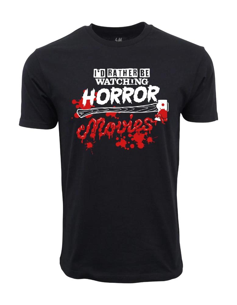 Id Rather Be Watching Horror Movies Graphic T Shirt S