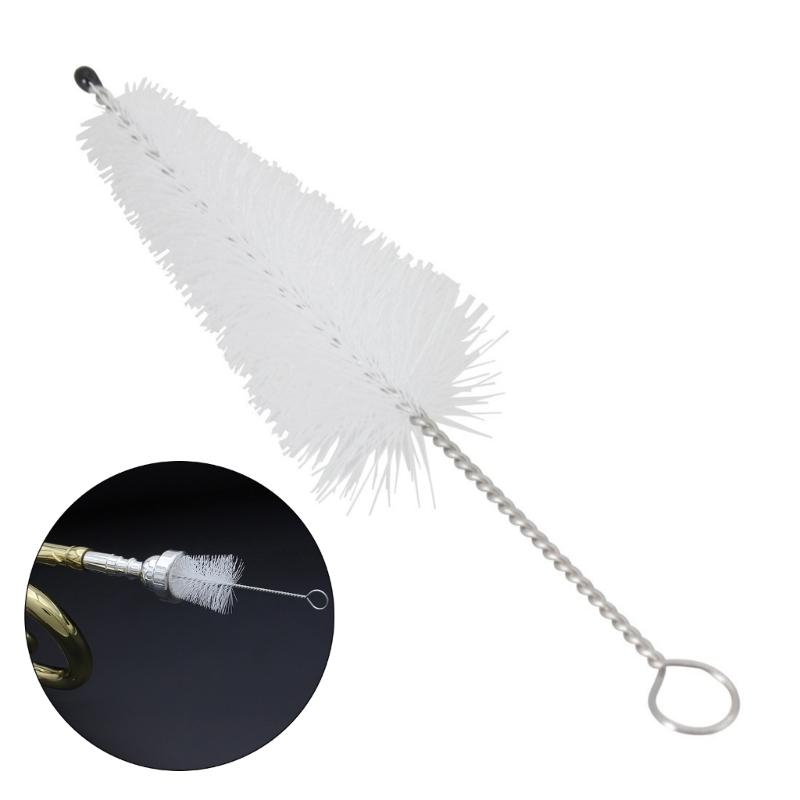 Trumpet Mouthpiece Valves Brush Flexible Brush with Handle Maintenance Care Tool