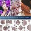 Waterproof European & American Red/Brown Henna Lace Tattoo Stickers for Arab Brides