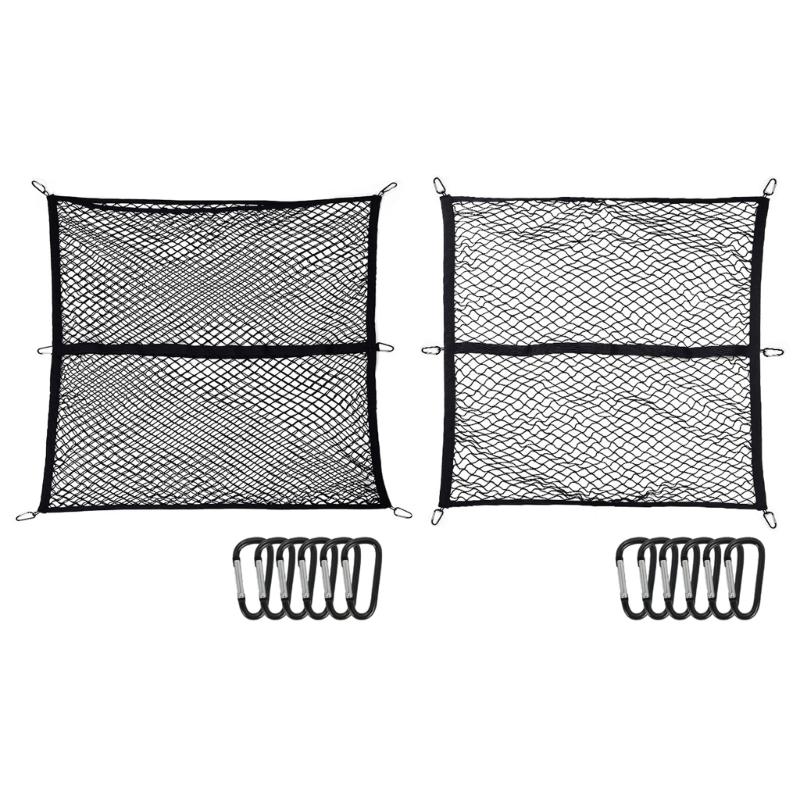Car Rear Trunk Cargo Net Strong Load Bearing Mesh Car Storage Organizers Large Capacity Space Saving Car Net Storage