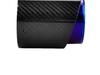 BMW MINI JCW Black & Blue Carbon Fiber Stainless Steel Exhaust Tips