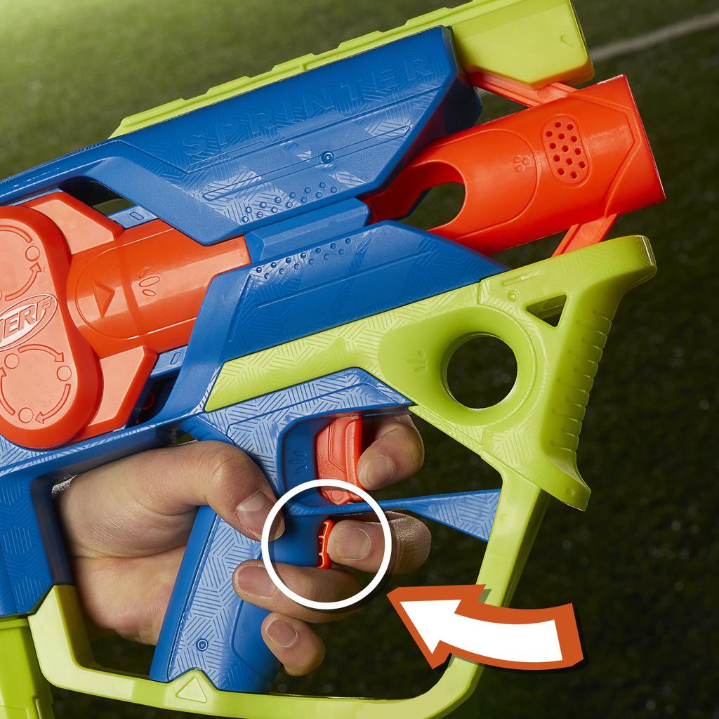 Nerf N Series Sprinter Elektrischer Blaster mit 16 N1 Darts, Indoor- & Outdoor-Spiel für Kinder, ab 8 Jahren, F8625, Authentisch