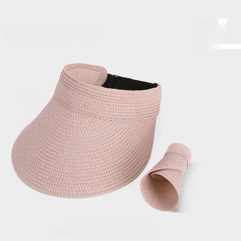 Summer Outdoor Sun Hat With Wide Brim For Women Casual Breathable Straw Hat For Sun Protection