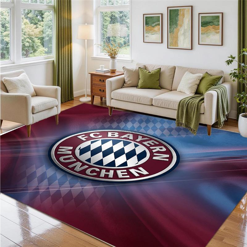 Tapis Velours Cristal Design Bayern Munich Tapis Décoratif Doux pour Chambre à Coucher Entrée