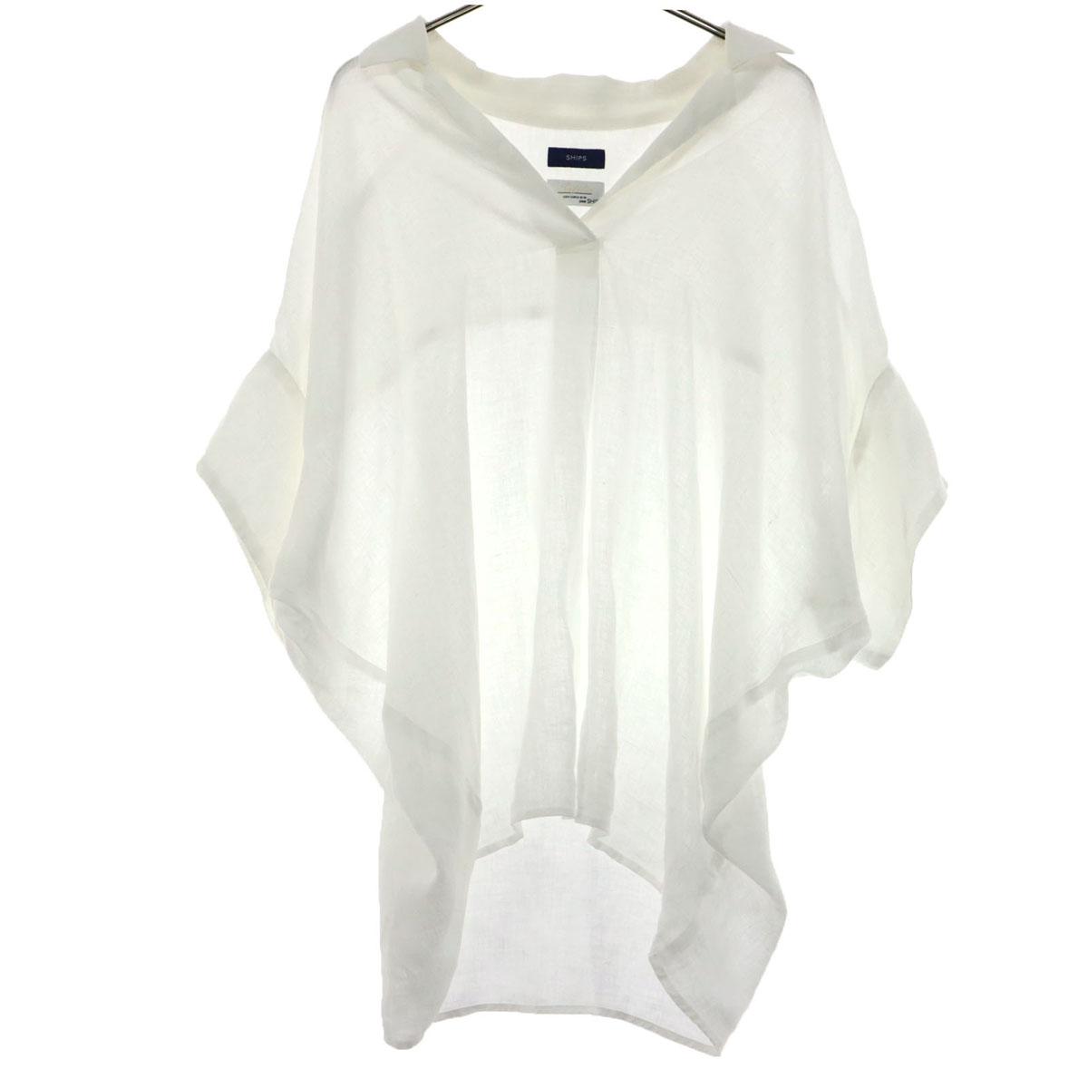 

Beauty products SHIPS Short sleeve Capri shirt white Women Used