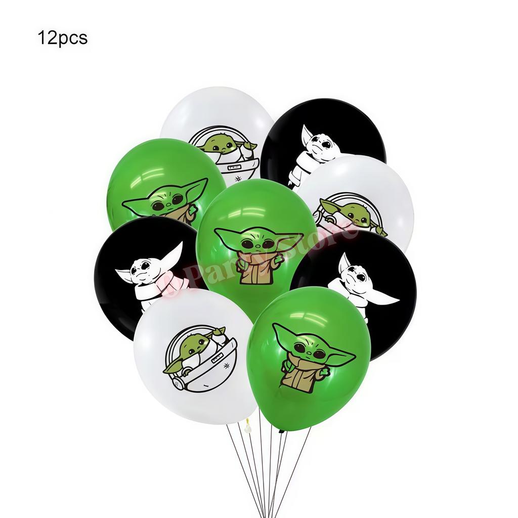 Cute Yodaes Baby Birthday Party Decorations Plate Cup Napkin Balloon Banner for Boys Party Favor Baby Shower Event Supplies Gift