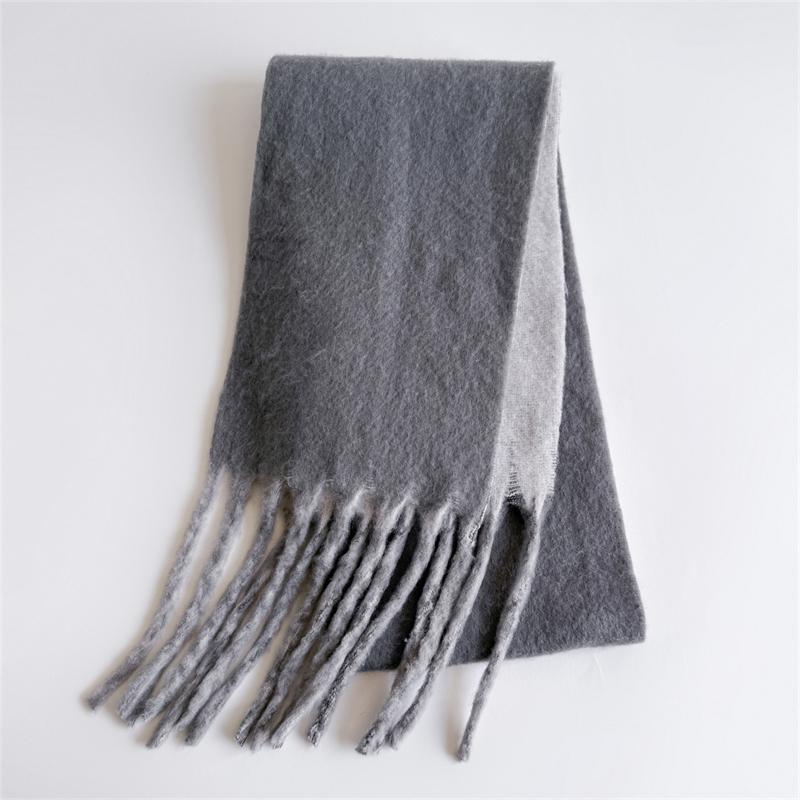 New Winter Scarf Men Women Cashmere Warm Solid Pashmina Blanket Wraps Female Thick Soft Bufanda Tassel Shawl Long Poncho Echarpe