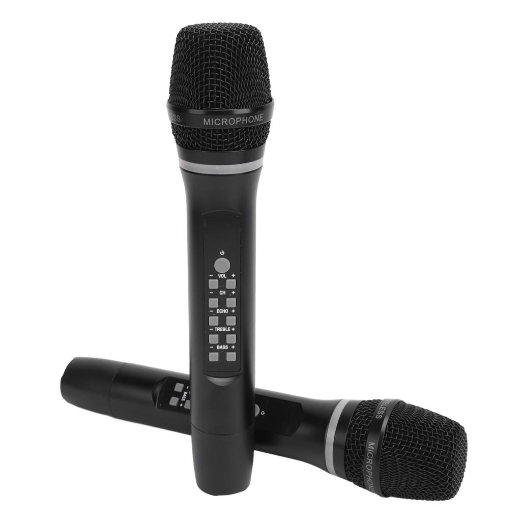 Wireless Microphone Dual Handheld Cordless Dynamic Mic System Wireless Karaoke Bluetooth Microphone for Home Outdoor