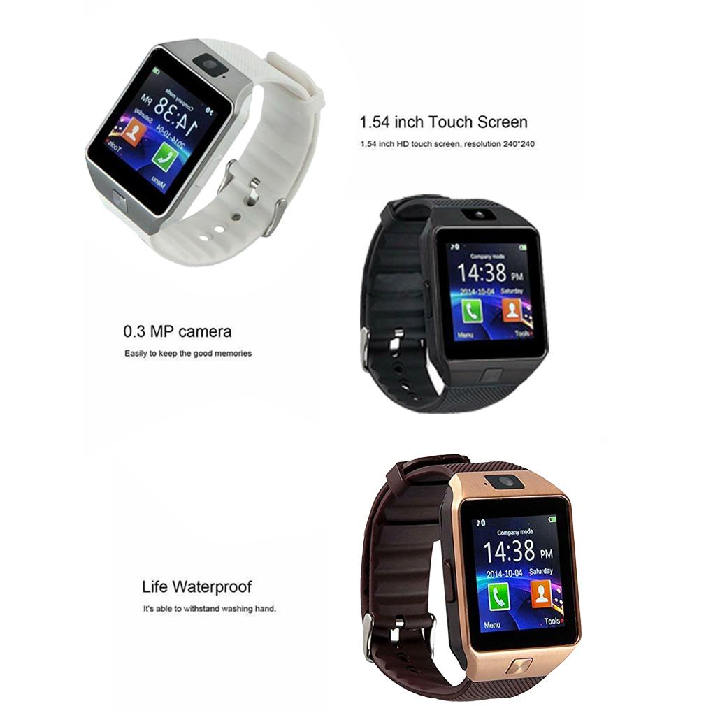 Relógio Inteligente Bluetooth Tela de Toque Com Câmera Multilíngue Relógio de Pulso Cartão SIM Smartwatch Para Celular IOS Android