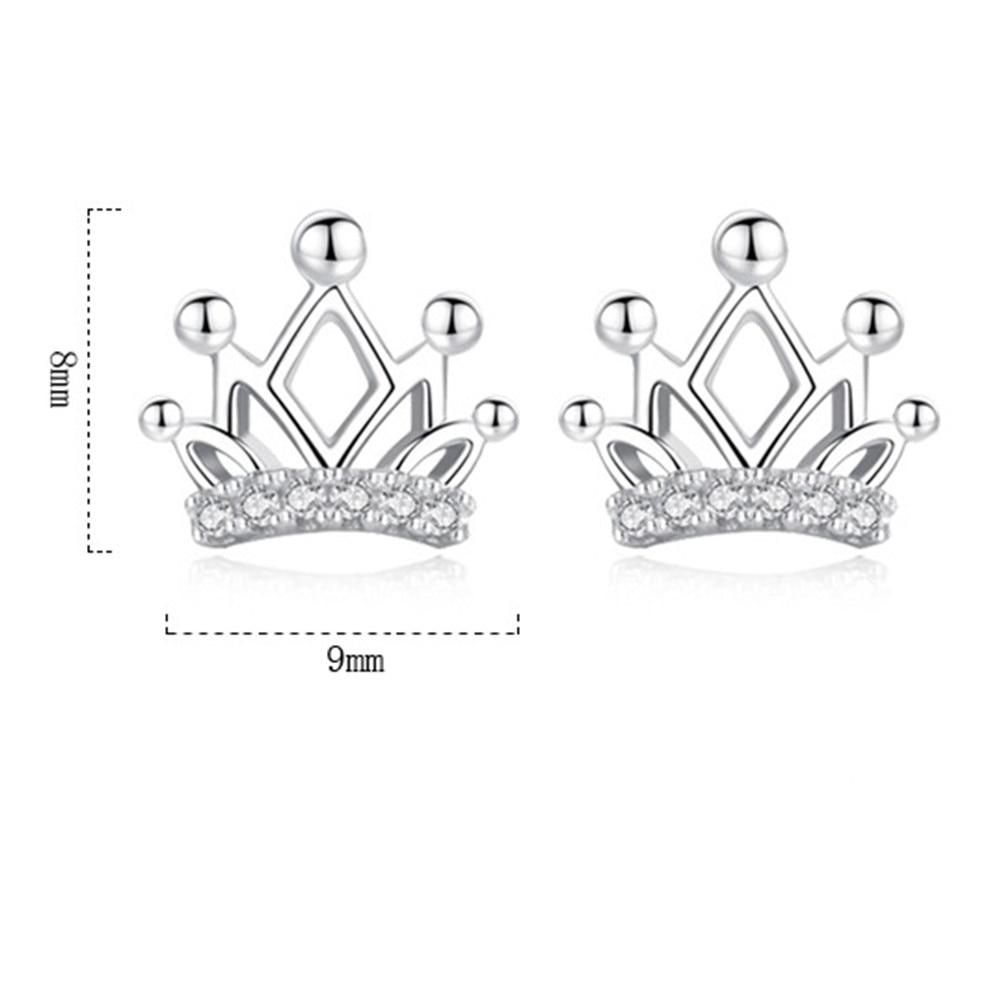 Nehzy 925 Sterling Silver Stud Earrings High Quality Woman Fashion Jewelry New Simple Crown Crystal Zircon Sale Earrings