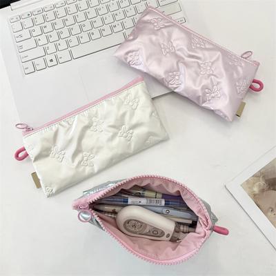 Bows Change Purse Flip Pencil Case Quilted Wallets Money Bag Coin Purse Change Bag Simple Change Purse Cosmetic Bag