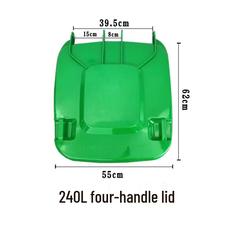 Ubag 240L Outdoor Trash Can Flip Lid Accessory Set