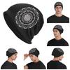 Sacred Geometry OM Mandala Men Women Adult Beanies Caps Knitted Bonnet Hat Warm Fashion Autumn Winter Outdoor Skullies Hats