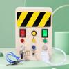 Montessori Busy Board for Toddlers W/ Toggle Switch&Buttons for 3-Year-Old Baby