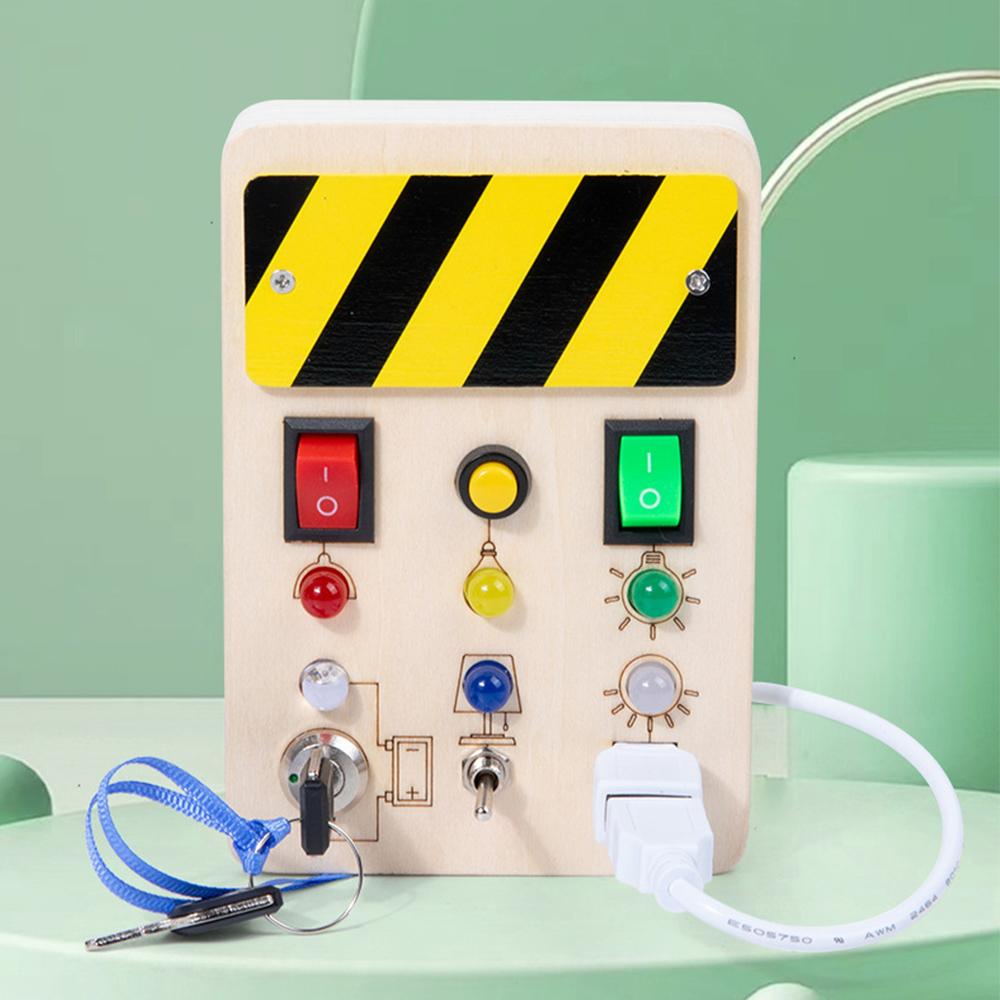 Montessori Busy Board for Toddlers W/ Toggle Switch&Buttons for 3-Year-Old Baby