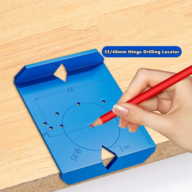 Hinge Punching Positioning Ruler Template Woodworking Hinge Installation Auxiliary Tool Hinge Drilling Locator Cabinet Door