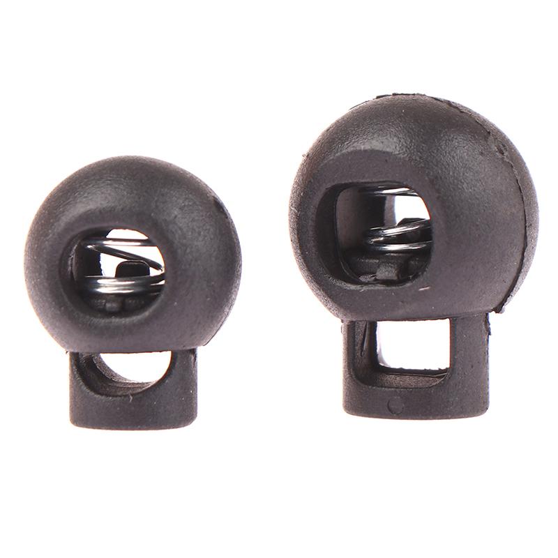 50Pcs Rope Cord Locks Clip Ends Round Ball Shape Luggage Lanyard Stopper Sliding Plastic Sewing Garden Home Cord Locks