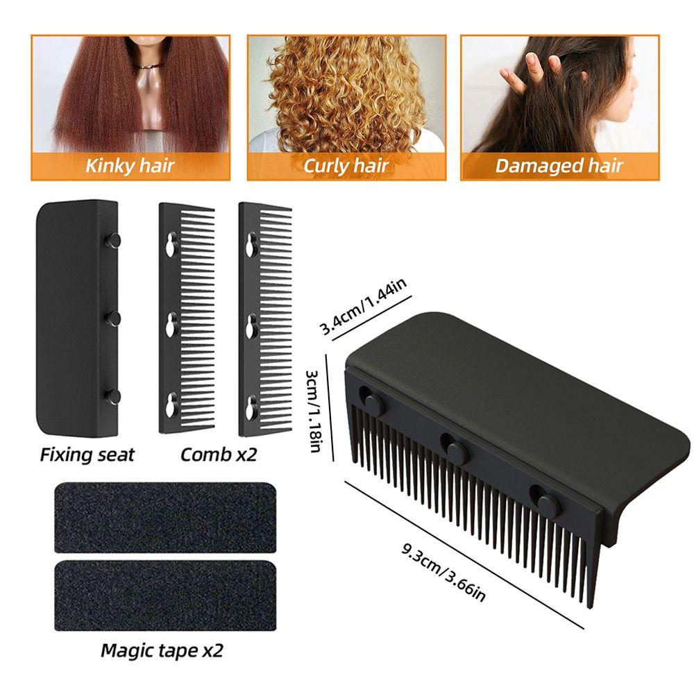 Clip On Flat Iron Comb Attachment Hair Straightening Nimble Comb Grip Comb  Barber